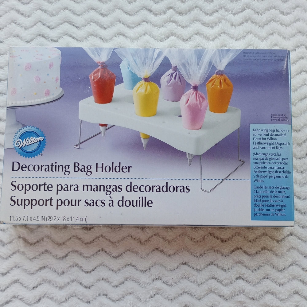 Wilton cake cookie decorating bag holder nib